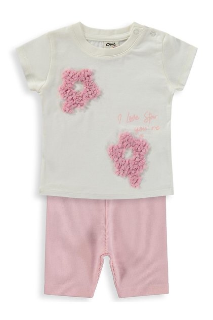 Star Printed 6-18 Month Set - Pink