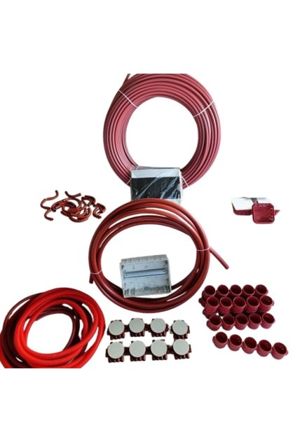 1+1 Daire Tipi Duvar Desant Seti (14'lük 18'lik 6 Atü PVC Boru Spiral Norm Kare Buat Kasa Dirsek W Otomat Dahil)