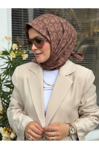 ELEGANTE UNO EŞARP KOYU KAHVE