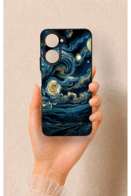 Vivo Y18 Compatible Starry Night Patterned Silicone Case