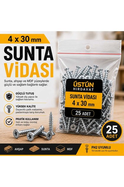 SUNTA VİDASI 4X30