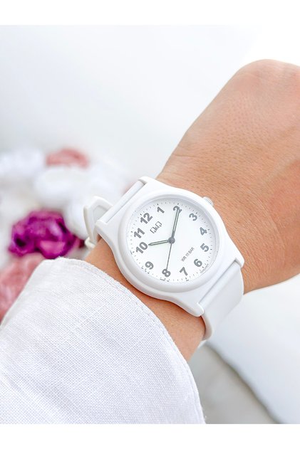 Colorful 10 Atm Waterproof Unisex Wristwatch White