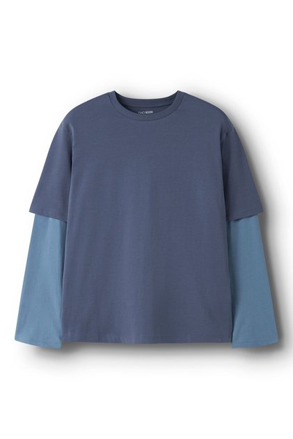 T-Shirt 3er-Pack Doppellagiges Multipack Langarm