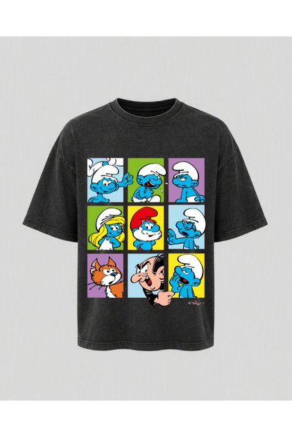 Smurfs Printed Washable Relaxed Fit Unisex T-Shirt