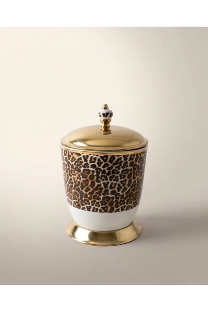 Leopar Altın Çöp Kovası