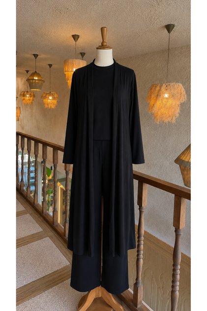 Siyah abaya takım