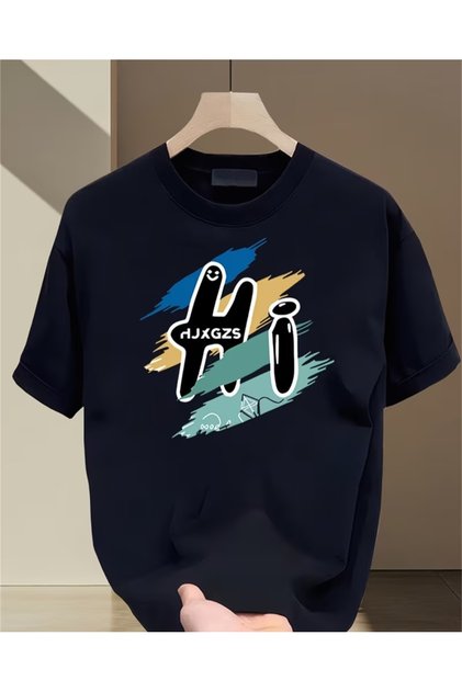 Men's T-Shirt, Geometric Print, Crew Neck, Short Sleeve, Daily, Casual, Modern, Stylish, Comfortable.