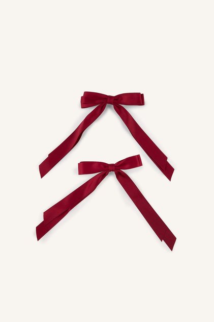 School Ribbon Bow Hair Clip 2-Pack Girls I2698A8Ns