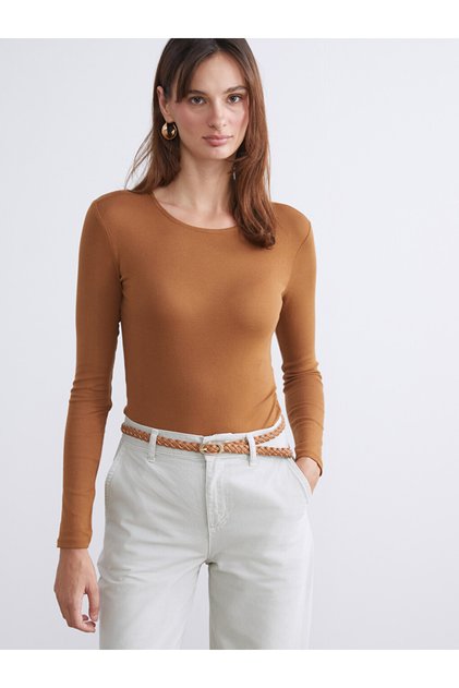 Women's Bodysuit with Crew Neck