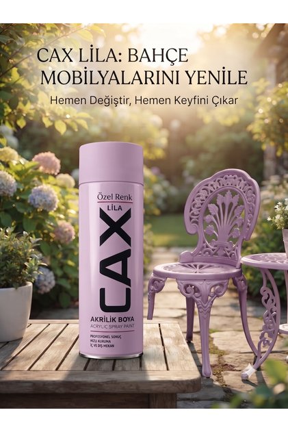 CAX Rengi Akrilik Sprey Boya 400ml - Ahşap Bahçe Mobilyası ve Hobi Boyası