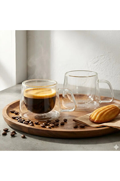 Cană espresso din sticlă cu perete dublu Veselo Aero