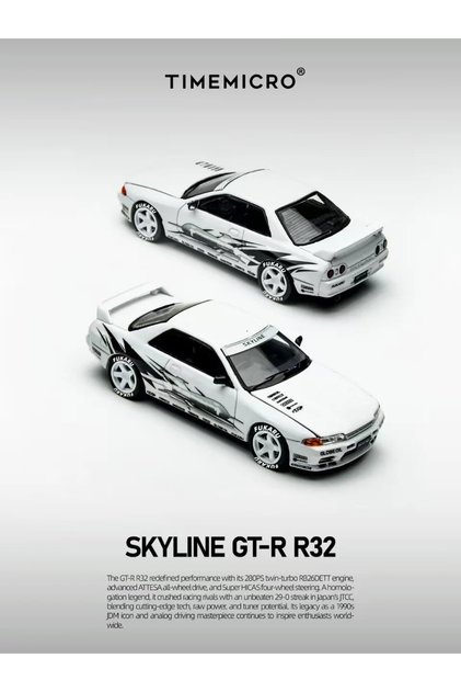 Time Micro 1:64 Nissan Skyline GT-R R32 Los Santos Drift Beyaz