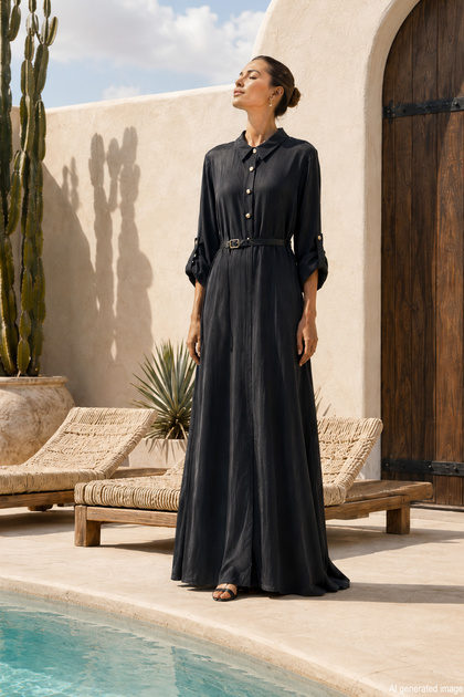 Sage Calm Cupra Dress 5309 Black