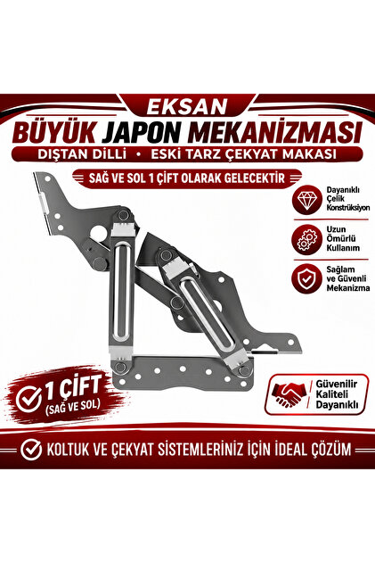 JAPON MEKANİZMASI ESKİ TİP KANEPE ÇEKYAT MAKASI (SAĞ VE SOL 1 ÇİFT OLARAK GÖNDERİM SAĞLANIR)