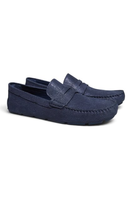 NUBUK ALBASTRU ÎNCHIS - IMPRIMARE CU MODEL OCHI DE PĂSĂRĂ