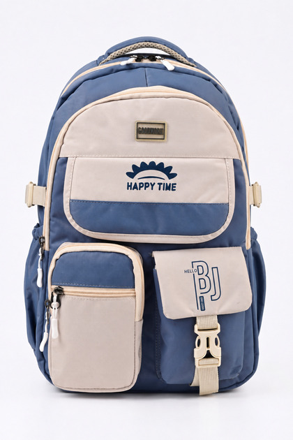 7340 Korean Style Multi-Compartment, Large Internal Volume, Water Bottle Pocket School and Daily Use Backpack