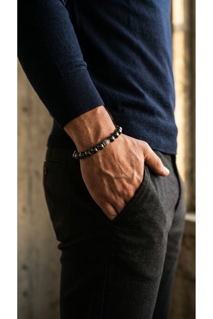 Terahertz Round Bracelet, 8mm, for Women and Men, 1 Trillion Vibrations Per Second, Mmif
