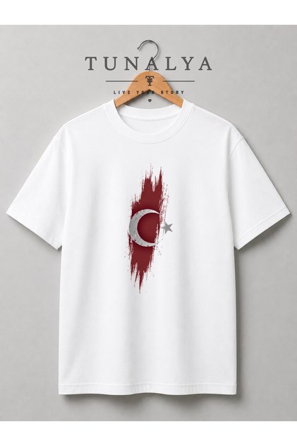 Tunalya Ataturk and Turkish Flag August 30Th October 29Th April 23Rd Designed Premium Printed Unisex Cotton National Day T-Shirt
