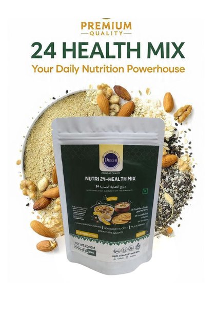 Healthmix Nutri 24 -250g | Multi Cereals Mix Powder | Natural Protein Drink | Baby & Adult Nutrition | Natural Nutrition Drink