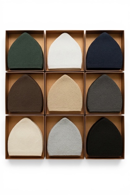 10 Pieces Mixed Color Prayer Caps, Hajj Umrah Gift Caps, Luxury Pilgrim Supplies, Pilgrim Caps