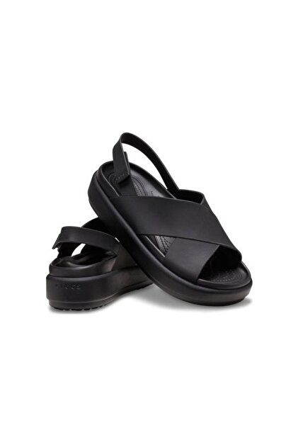 Crocs Brooklyn Luxe Cross Strap Kadın Siyah Terlik - 209407