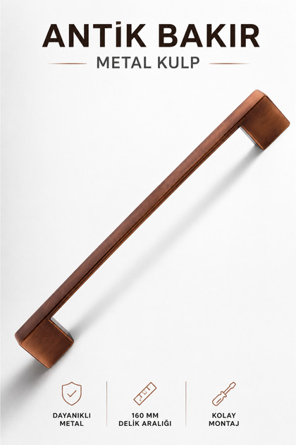 Kitchen Handle Drawer Cabinet Door Handle Antique Copper Metal Handle 160 mm Furniture Cabinet Handles