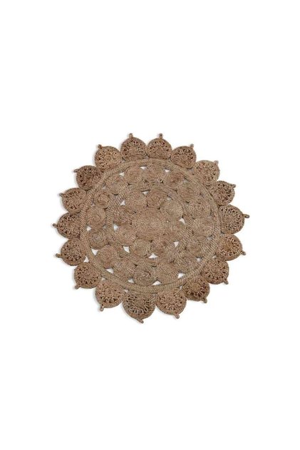 Atherton Braided Round Rug Dia 100cm - Natural