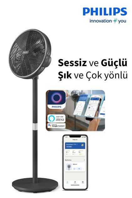3000 Serisi Vantilatör Güçlü ve Ultra Sessiz, 19 Db 30 Metreye Kadar Etkili (Telefonla Kontrol)+ Uçucu Lavanta Yağı
