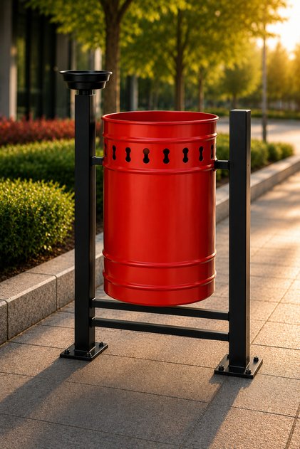 Dış Mekan Metal Çöp Kovası ( Bahçe Kovası )