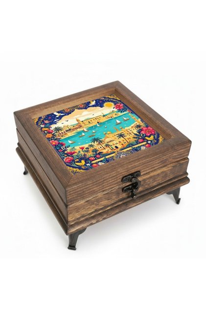 Wooden Storage and Jewelry Boxes Ready for Bahrain, Oman, Qatar, Uae, Kuwait, with 20 Special Patterns and Images