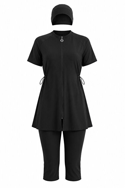 mayo Haliç Mayo Young Girl's Sporty Lycra Short Sleeve Semi-Closed