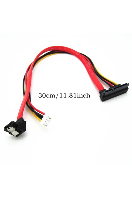 30cm SATA 7+15 to 4 Pin XH2.54+ SATA Cable for Hard Disk Data Transfer/Charging Line Cord Plug Optic