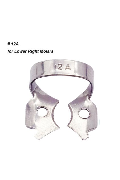12A 1Pc Dental Dam Clamps Endodontic Restorative Barrier Clips Stainless Steel Frame Holder fo...