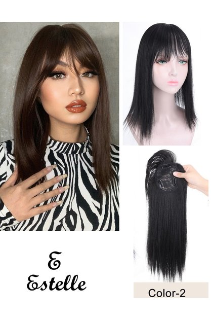 Hair Topper for Women Thinning Hair 35cm long,10x13cm Large Coverage Base,Heat-Resistant Matte Fiber,Natural Look Hairpieces for Sparse Crown & Full Volume,Breathable & Lightweight for Daily Wear