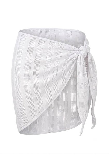 White Textured Tie-Up Pareo