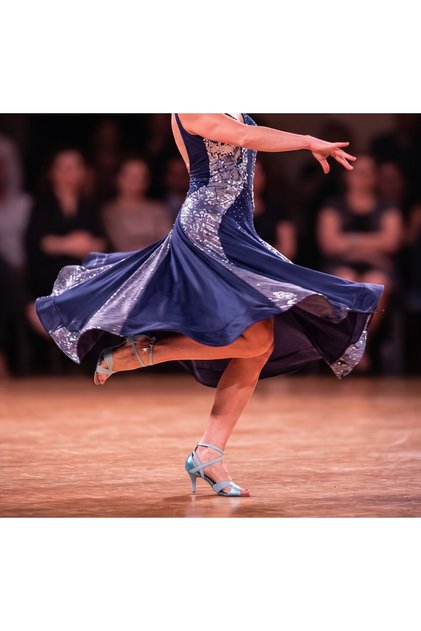 “Aqua Peri Çapraz Bantlı Işıltılı ' TANGO DANS VE SALON AYAKKABISI 8,5 CM 13 PONT KADEH TOPUK