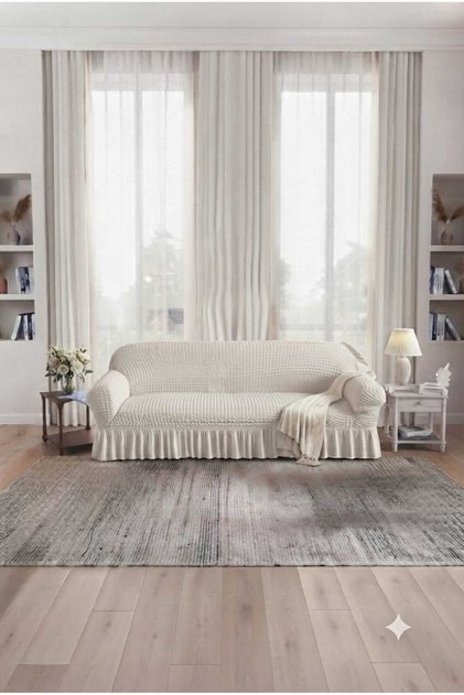 Bürümcük Sofa, Couch, Sofa Bed Cover, Elastic, Stretchable, Skirted Sofa Cover for 3-Seater