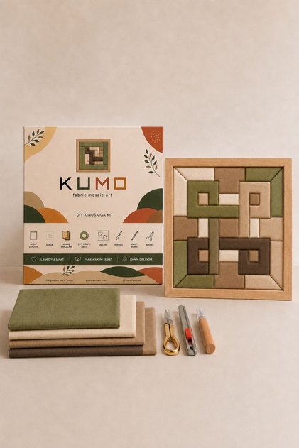 Kinusaiga Hobby Set – Seamless Fabric Mosaic Art DIY Set – 20 X 20cm