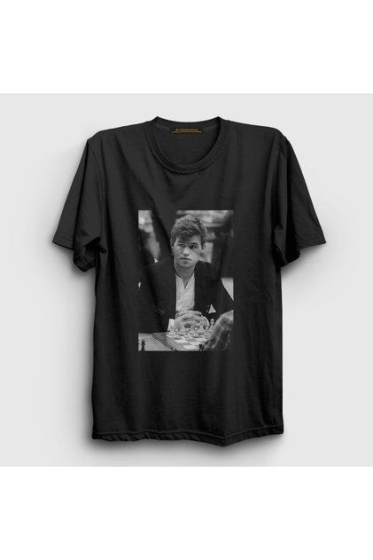 Unisex Black Magnus Carlsen Grandmaster Chess T-Shirt 424188tt