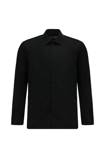 Long Sleeve Slim Fit Slim Fit Cuffed Cotton Shirt