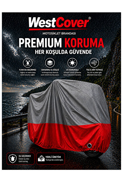 Yamaha Tracer 7 (Grey-Red Part) )Motorcycle Tarpaulin Water-Dust Proof Engine Cover