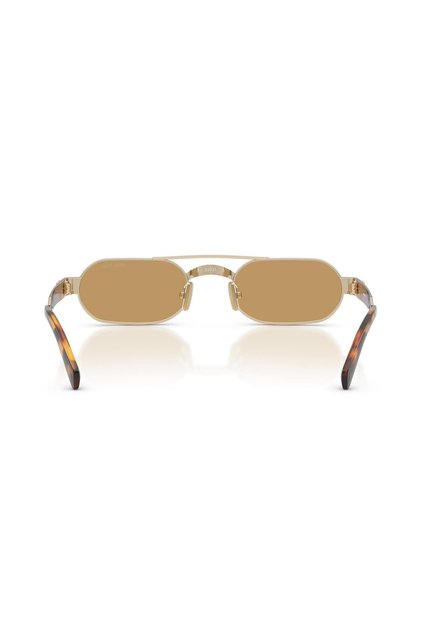 Miu Miu MUB52S 22M10Y Rectangle Sunglasses- Gold\\ Brown Miu Miu MU B52S 22M10Y Sunglasses – Gold Frame, Brown Lenses  main image 2