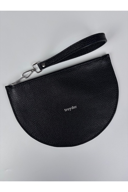 Genuine Leather Clutch/Portfolio Bag Black