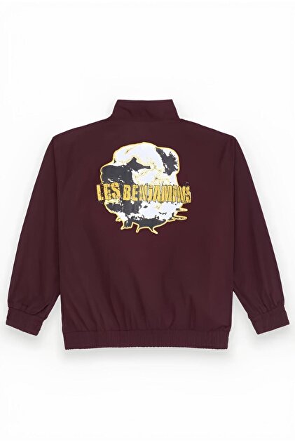 Sırt Baskılı Half-Zip Oversize Mevsimlik Ceket