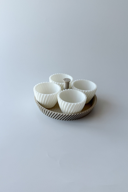 4-Piece Egg Cup Set and Carrying Stand