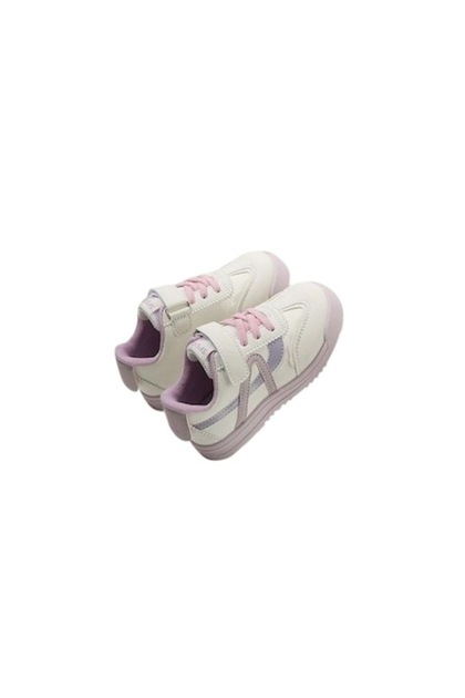 Pantofi sport pentru copii, Adidași mov/albi, Talpă antiderapantă, 30 EU, 18,5 cm
