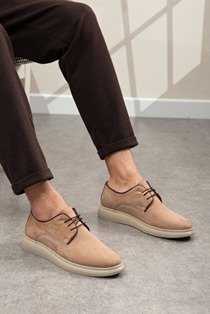Γνήσιο δέρμα Nubuck, Χοντρή Σόλα, Ανδρικά Δερμάτινα Παπούτσια