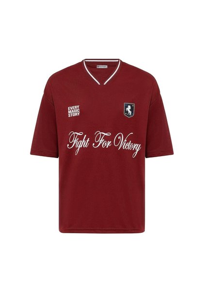 Printed oversize jersey t-shirt