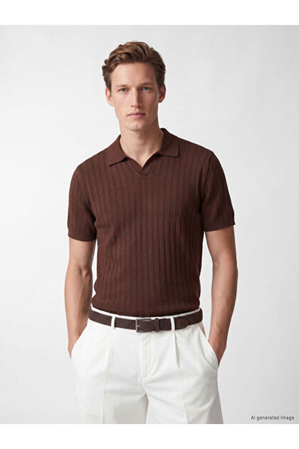 Timeless Clothing & Timeless Choices Devark Roba Collar Men's Knitwear T-Shirt
