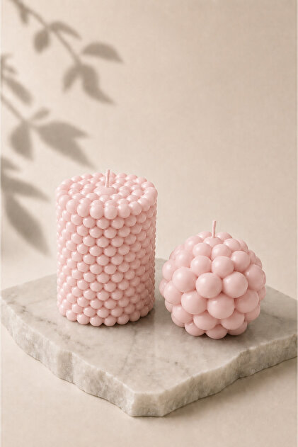 Bubble Form - 2'li Dekoratif Mum